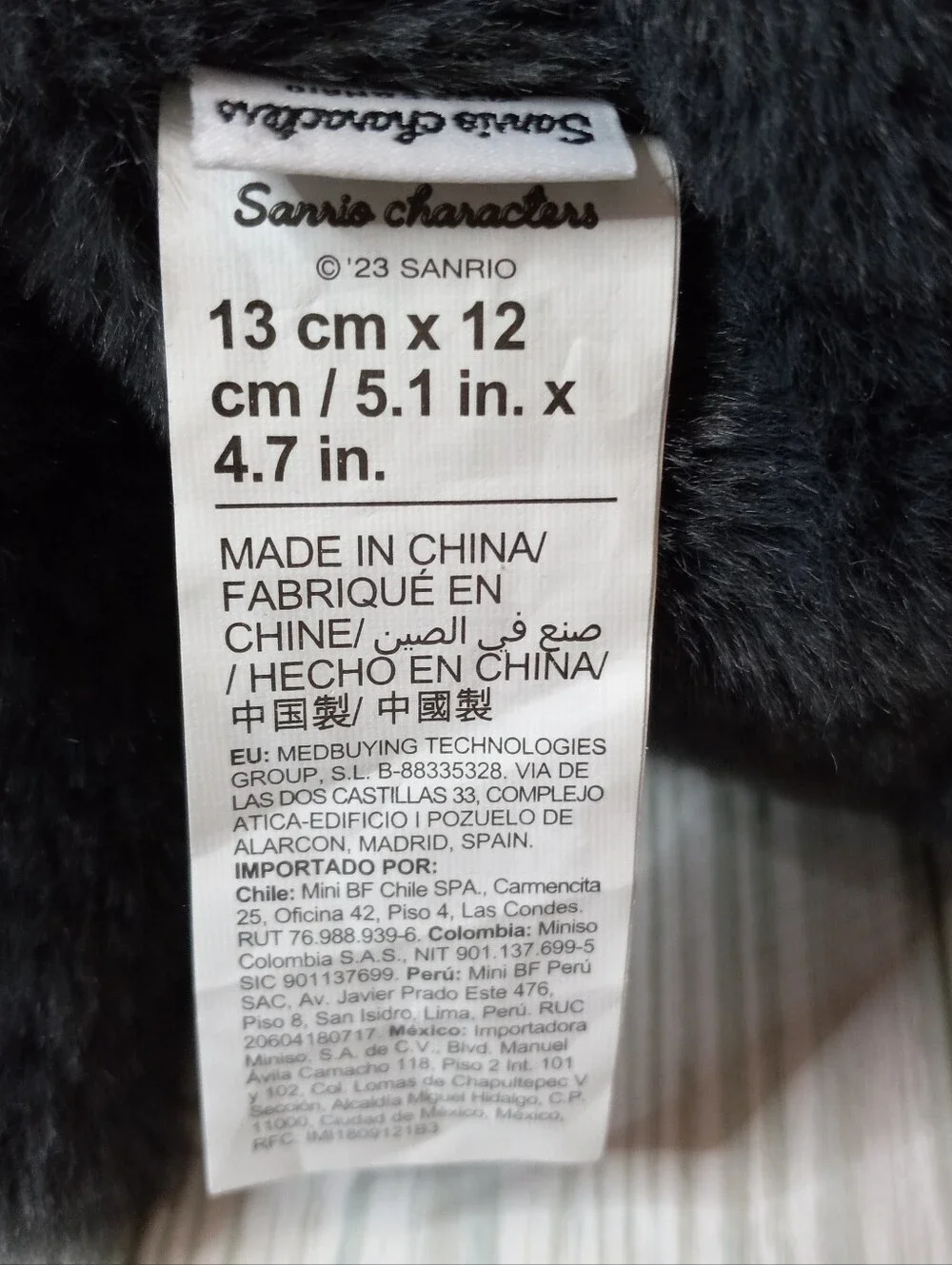 Miniso Sanrio Kuromi Kawaii Faux Fur Plush Pet Cat Hat